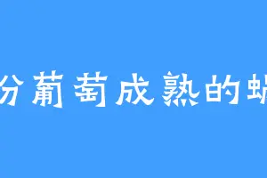 期盼葡萄成熟的蜗牛