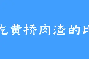 爱吃黄桥肉渣的比克
