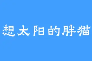 想太阳的胖猫