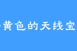 屎黄色的天线宝宝
