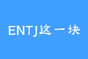 ENTJ这一块