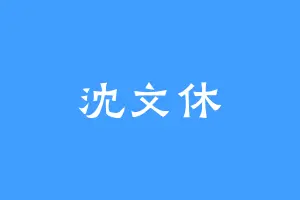沈文休
