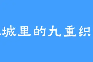 凤城里的九重织梦