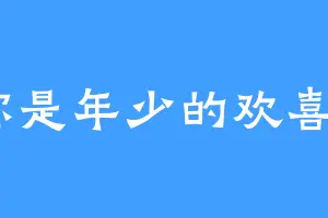 你是年少的欢喜y