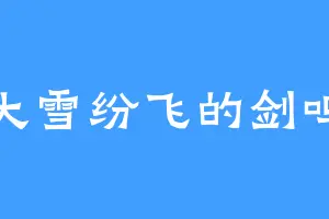 大雪纷飞的剑鸣