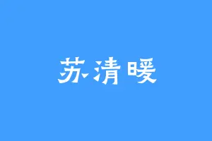 苏清暖