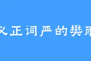 义正词严的樊雨