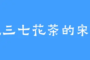 爱吃三七花茶的宋瑞阳