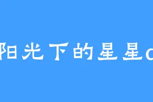 阳光下的星星q