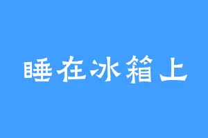 睡在冰箱上