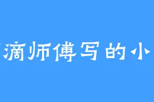 滴滴师傅写的小说