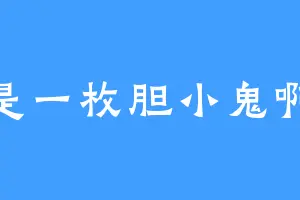是一枚胆小鬼啊