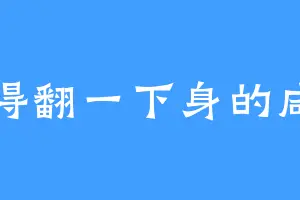懒得翻一下身的咸鱼