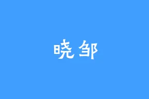 晓邹