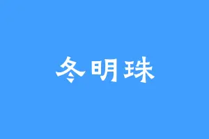 冬明珠