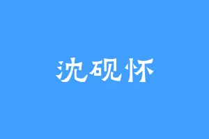 沈砚怀