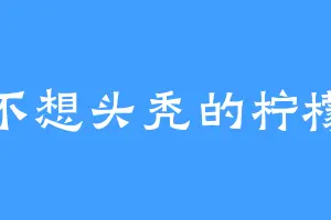 不想头秃的柠檬