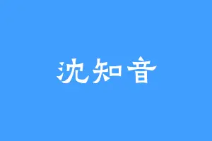 沈知音