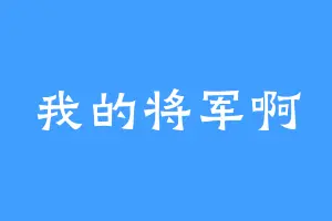 我的将军啊