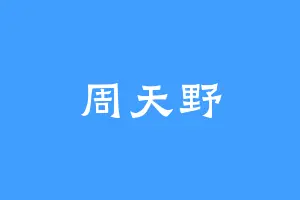 周天野