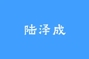 陆泽成