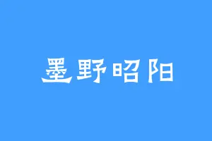 墨野昭阳
