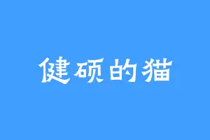 健硕的猫