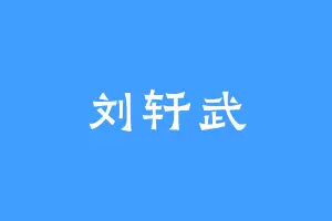 刘轩武