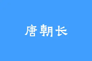 唐朝长